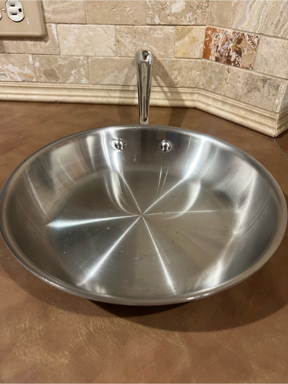 All-Clad Stainless Steel 10 inch Fry Pan ; Good Condition